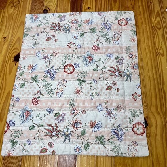 2 Vintage Croscill Floral Pillowcase Shams 30X25” Cottagecore Pink Blue USA 80s - Picture 11 of 14